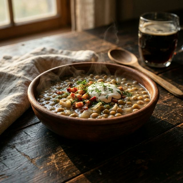 Grey Peas with Bacon (Pelēkie zirņi ar speķi)